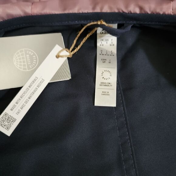 Adidas Tiro Parka Jacket Coat All Weather Women's Size Small S Shadow Navy Grey - Picture 14 of 15